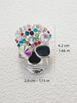 Pinos de metal para sapatilha feminina, encantos de renda, acessórios de sapato, bricolage, strass, caveira, cadarço, fivela decorações, colorido, novo, 1pc - Image 5