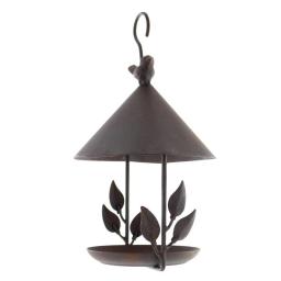 Rainproof Iron Bird Feeder, Windproof pendurado estilo, Pet Feeding Supplies, decoração do jardim ao ar livre - Image 5