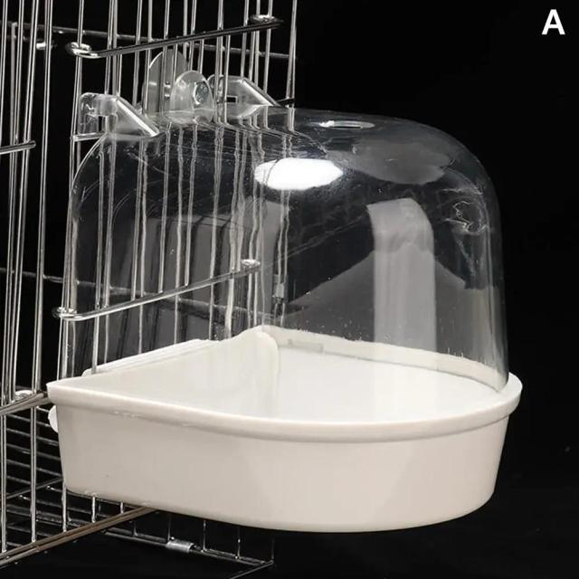 Banho Atraente em Cubo para Papagaios e Pequenos Pássaros: Caixa de Chuveiro Acessório de Gaiola para Canários, Periquitos, Calopsitas e Lovebirds
