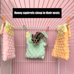 Cama de dormir confortável para pequenos animais de estimação, casa para hamsters ouriços e esquilos, Petaurus Breviceps, Sleeping Pouch - Image 3