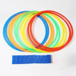 Novas crianças ao ar livre engraçado treinamento físico esporte brinquedos treliça salto anel conjunto jogo 10 aros 10 conectores para parque jogar meninos meninas - Image 2