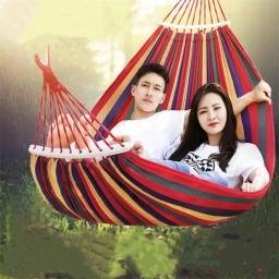 Anti-Rollover Hammock para acampamento ao ar livre, lona espessa, paraquedas, móveis de malha, cama pendurada no quintal - Image 1