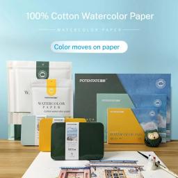 Papel para Aquarela para Viagens, 100% Algodão Sketchbook, Papel de Desenho e Pintura, Material Escolar de Arte, 10 Folhas, 300g, 32K, 16K - Image 3