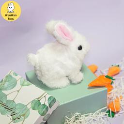 Brinquedos bonitos do luxuoso para meninos e meninas, Coelho simulado, Animais pequenos elétricos, Presentes do feriado, Presentes de aniversário - Image 4