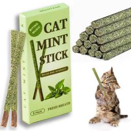 Natural Catnip Molar Creme Dental Stick, Matatabi Actinidia Fruit Silvervine, Cat Snacks Sticks, Pet Limpeza dos Dentes, 20-5Pcs - Image 1