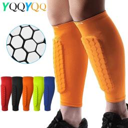 Futebol caneleiras com almofadas favo de mel para crianças e jovens adultos, manga de compressão bezerro, suporte Shin Splint, 1pc - Image 1