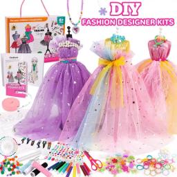 Kit bordado para meninas, Kit de costura reutilizável básico DIY, Criatividade Artes, Aprendizagem Artesanato, Design de Moda, 345pcs - Image 2