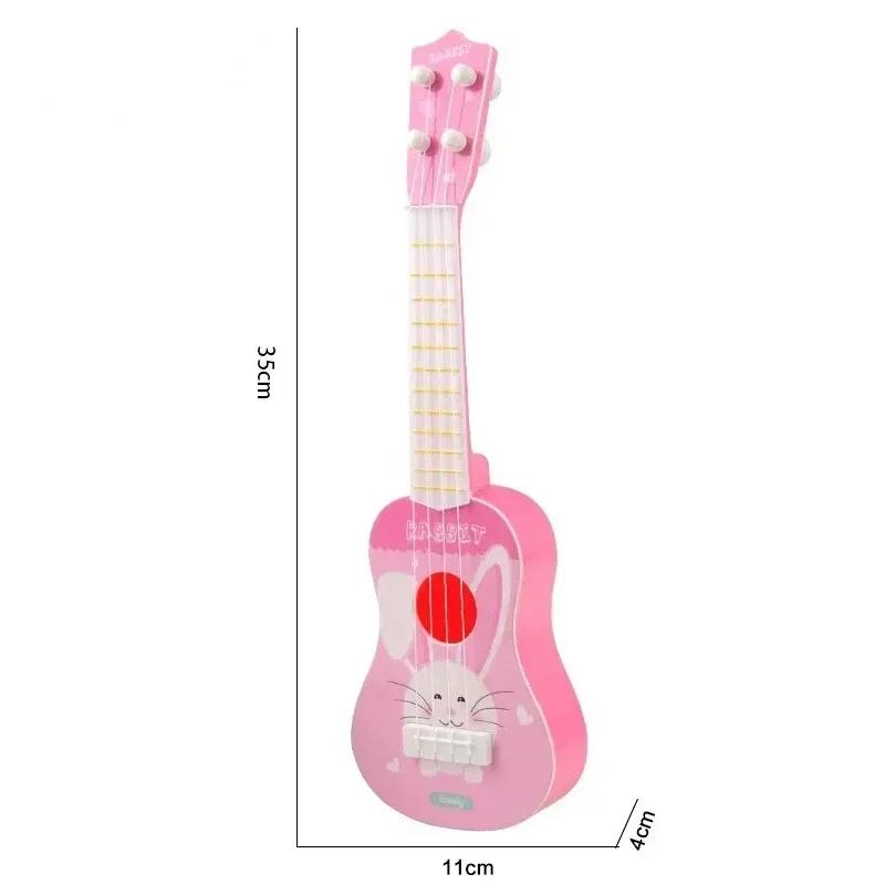 Crianças Ukulele Brinquedos Musicais, 4 Cordas, Guitarra Pequena, Montessori, Instrumentos de Educação, Brinquedo Musical, Aprendizagem Músico, Presente - Image 1