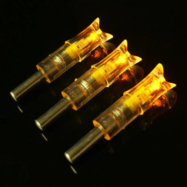 Seta com Nock Iluminado LED para Tiro com Arco - Kit de 3 Peças para Caça Noturna e Esportes de Aventura 7.62mm