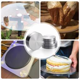 Liga de alumínio Cerâmica Disco giratório Peças de molde de cerâmica artesanal Plataforma giratória de dois lados Plataforma pai filho Ferramenta de argila DIY - Image 5