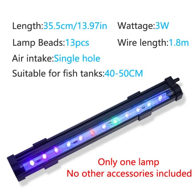 Lâmpada Subaquática LED Colorida com Bolha de Ar para Aquários e Tanques de Peixes
