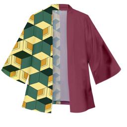 Anime tanjirou kamado cosplay quimonos para homens mulheres japonês haori kamade nezuko robe outfits kochou shinobu quimono capa de verão - Image 4