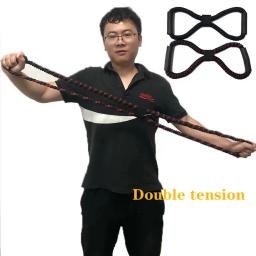 Bandas De Exercício De Resistência Elástica, Equipamentos de fitness, Puxar corda, 8 palavra expansor de peito, Tubulação do treinamento muscular, Yoga, Ginásio, Tensão - Image 3