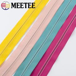 Nylon Zíperes e Sliders para Saco e Vestuário, Kit de Reparação do Vestuário, Dentes Zips, DIY Acessórios De Costura, Ouro e Prata, Meetee 5 #, 3 m, 5 m - Image 5