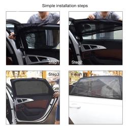 Janela Lateral do carro Sun Shade, Auto Styling Acessórios, UV Proteger Cortina, Sunshade Mesh, Proteção Viseira, Filmes, 2Pcs - Image 3
