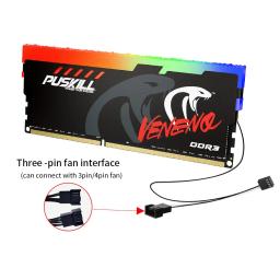 Memória RAM PUSKILL Memória RAM RGB DDR3 8GBx2 1600MHz 12800S Udimm Dual Channel DIMM Desktop Rams - Image 6
