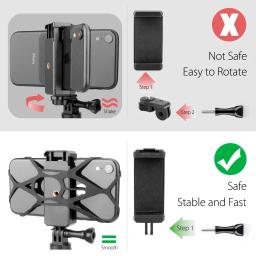 Vamson-Chest Strap Phone Holder, Arnês do Corpo, Mount Belt para GoPro, 11, 10, DJI, Insta360, Sjcam, EKEN, Deriva, Action Camera Acessórios - Image 4