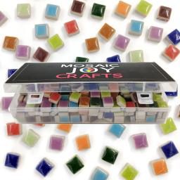 Telhas de vidro do mosaico cerâmico para DIY, ornamentos artesanais, artesanato de parede, cristal colorido, espelho, materiais decorativos, espelho, 100g - Image 3