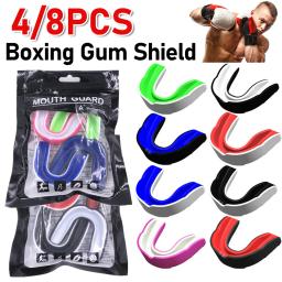 Artes Marciais Protetor Bucal para Adultos, Escudo Gum Boxing, Júnior Protetor Bucal, Artes Marciais, Contato, Esporte de Combate, 4Pcs - Image 1