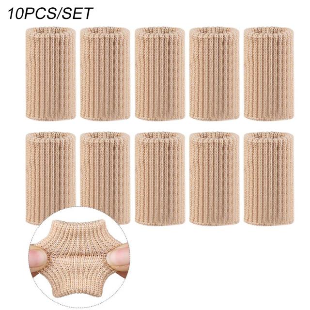 Conjunto de 10 Protetores Elásticos para Dedos e Tala do Polegar - Ideal para Golfe e Esportes