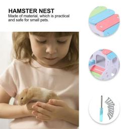 Ninho De Hamster De Madeira Para Pet, Casa De Dormir, Cabana De Esconderijo, Suprimentos De Pequenos Animais, Gaiola De Luxo Em Casa, Brinquedo - Image 6