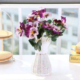 10 cabeças de flores artificiais de seda, buquê de flores para casamento, decorações criativas de interiores para casa - Image 4