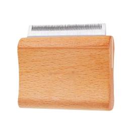 Profissional Pet Deshedding Escova, Groomer De Madeira, Noivo Grooming Tool, Pente Do Cão, Vis - Image 1