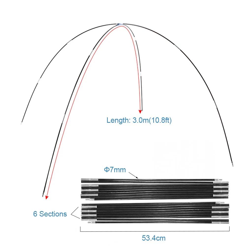 Conjunto de postes telescópicos para barraca, 3-4.9m, leve, ajustável, trekking, acampamento, postes dobráveis para caminhada, dossel, caminhadas ao ar livre - Image 1