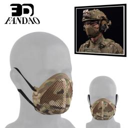 Meia máscara de tiro de airsoft, máscaras de combate tático com filtro de máscara - máscara elástica macia e respirável que se adapta ao nariz, equipamento de caça - Image 1