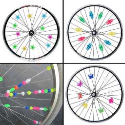 1 pacote luminoso roda de bicicleta falou plástico colorido envoltório tubos decoração raios peças ciclismo acessórios da bicicleta - Image 2