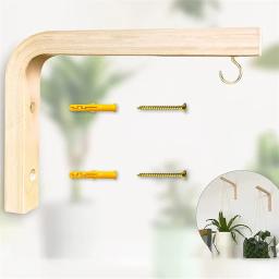 Gancho De Planta De Madeira De Suspensão Interior, Suporte De Cesta De Parede, Vaso Ao Ar Livre, Varanda Lâmpada, Decoração Do Jardim - Image 1