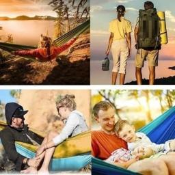 Outdoor Camping Hammock com Correias, Portátil, Nylon, Alta Resistência, Tecido Parachute, Pendurado Bed, Leve, Viagem, Caminhadas - Image 6