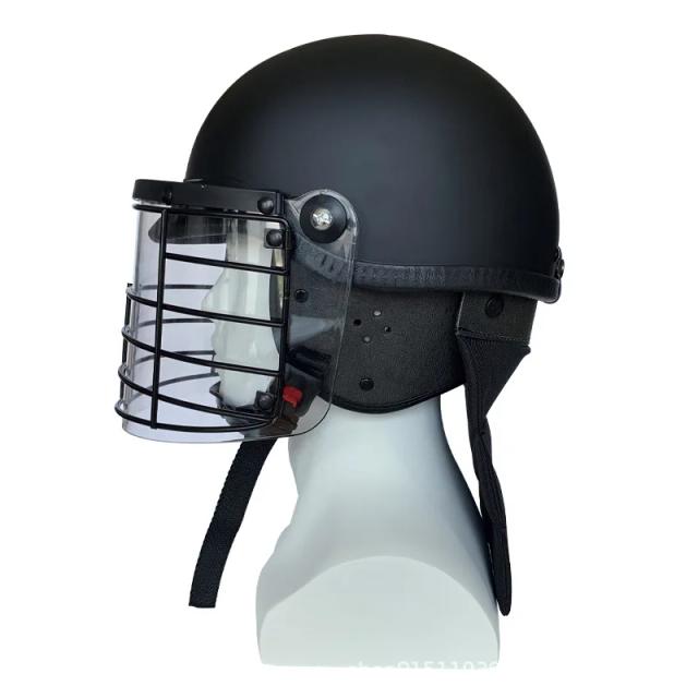 Capacete Tático Anti-Motim com Malha de Aço e Capa Protetora Estilo Americano