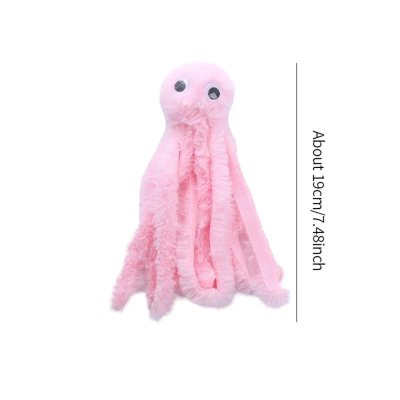 Brinquedo bonito do luxuoso do polvo para o gato, dentes resistentes à mordida, jogo interativo, animais de estimação - Image 1