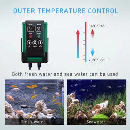 Aquecedor De Tanque De Peixes De Aquário, Display De Temperatura LED, Haste De Aquecimento De Água Ajustável, Temperatura Constante Automática, 1200W - Image 6