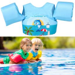Asas de água de natação fofas dos desenhos animados, Bóias ajustáveis, Jaqueta salva-vidas infantil, Crianças pequenas, 2 anos, 3 anos, 4 anos, 5 anos, 6 anos - Image 2