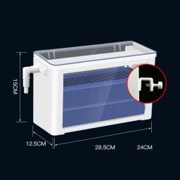 ABS Fishbowl Water Curtain Filter Box, Purificador de água superior, Low Water-Level, 3 em 1 - Image 4