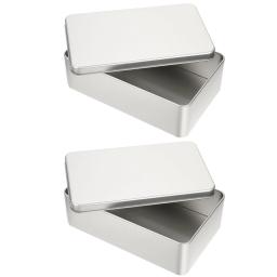 Caixa de lata latas doces armazenamento recipiente vazio metal chá presente folha de flandres retangular alto bolo cookie jar caixas tampa casamento decorativo - Image 2
