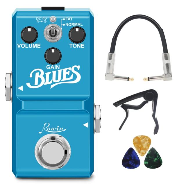 Efeito Pedal ROWIN-Blues Overdrive LN-321 com Ampla Resposta de Frequência para Guitarra