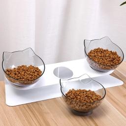 Recipiente antiderrapante elevado com tigelas para animais de estimação, alimentador pequeno, água, tigela do cachorro, 3 stand, triplo, 1 suprimentos, 3 níveis - Image 1