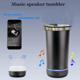 Copo de música portátil com abridor de garrafa de aço inoxidável 16oz reutilizável simples garrafa de água alto-falante sem fio bluetooth - Image 4