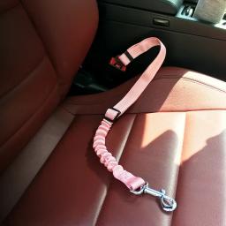 Cinto de segurança ajustável para cães e gatos, cinto de segurança do veículo, Pet Supplies, arnês, alavanca segura, colar de tração, cachorro - Image 2