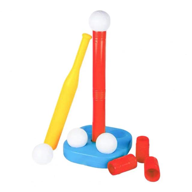 Conjunto Compacto Educacional de Beisebol para Crianças com Camiseta, Taco e Bola Portáteis