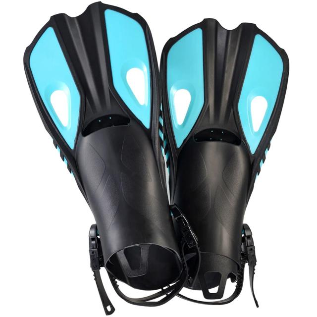 Nadadeiras de Mergulho Curtas Ajustáveis de Silicone para Adultos e Crianças - Barbatanas de Snorkel com Design de Sapo e Teia de Pato