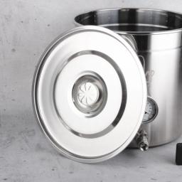 Aço inoxidável Beer Home Brewery Barril Equipamentos, Brew Caldeira, Pote com Furo de Chiller Conector e Airlock Brewing Chaleira, 50L - Image 6