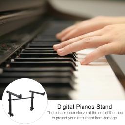 Rack de teclado de piano rodas suporte aumentado suporte para laptop suporte órgão eletrônico - Image 2