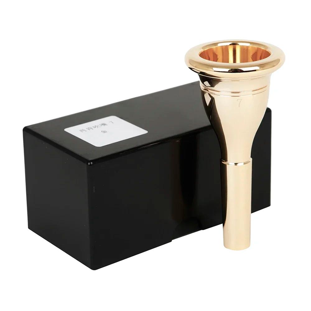 Grande Holding Buzina Bocal, Prata e Ouro, Substituição Brass Instrument Acessórios, Bass Tuba Bocal, No. 7, 13,3mm - Image 1