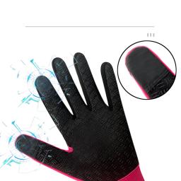 Luvas de ciclismo de inverno para homens e mulheres, motociclista, impermeável, quente, velo, tela sensível ao toque, zíper, caminhada, academia, ao ar livre - Image 3