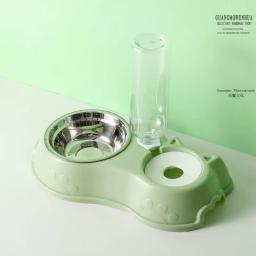 Pet automática tigela comida e bebedouro, levantado pé prato, Splice alimentador, tudo-em-um, cão e gato - Image 6