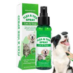 Natural Care Spray de pulgas e carrapatos para animais, Interior e Exterior, Spray de pulgas para cães e gatos, Pet Protect, 100ml - Image 1